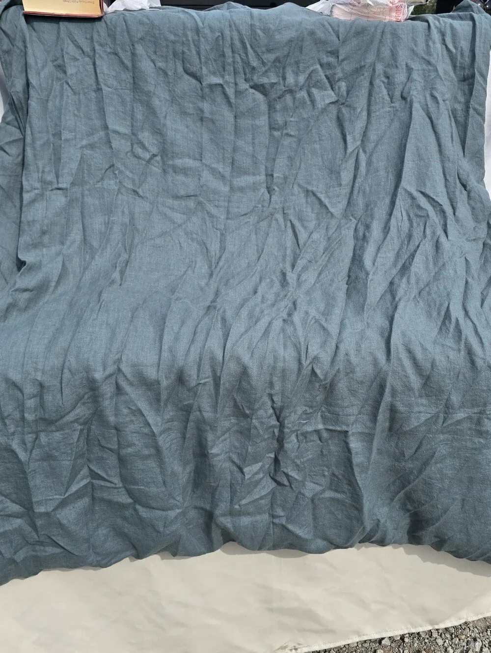 New Quince European 100% Linen Duvet Cover & SHAM SET Ocean Full Queen